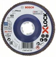 Диск шлифовальный Bosch X-lock best for metal, 125x22,23 мм, P60