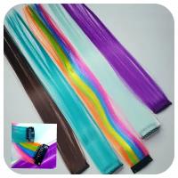 Набор цветных прядей на заколках ( 5 штук по 47 см ) / разноцветные пряди на Клик-клак / цветные волосы на заколках