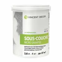 Грунтовка для структурных декоративных штукатурок Vincent Decor Sous-couche micro granitee (4кг)