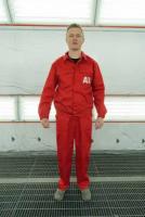Костюм технолога красный (куртка+полукомбинезон) с лого А1 р. 52-54/170-176