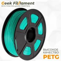 PETG пластик для 3D принтера Geekfilament 1.75мм, 1 кг бирюзовый (Sea wave)