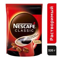 Кофе растворимый Nescafe Classic с добавлением молотой арабики, пакет, 320 г