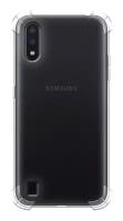 Противоударный силиконовый чехол на Samsung Galaxy A01 / Самсунг Гэлакси А01, прозрачный
