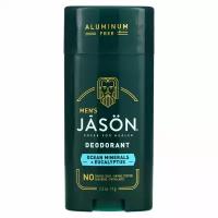 Jason Natural, Men' s, Deodorant, Ocean Minerals + Eucalyptus, 2.5 oz (71 g)