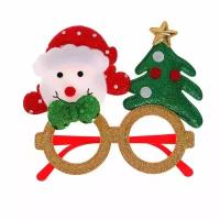 Карнавальные очки «Снеговик с ёлочкой» (комплект из 10 шт)