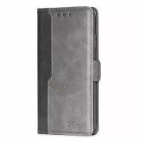 Чехол-книжка MyPads для Sony Xperia 5 IV / Сони Xperia 5 IV, смешать два цвета (черный + серый)