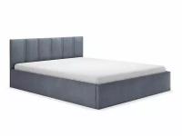 Двуспальная кровать Первый Мебельный Кери Серый, велюр 160х200 см