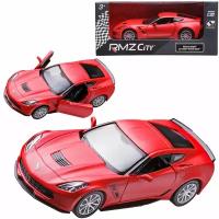 Машина металлическая RMZ City серия 1:32 Chevrolet Corvette Grand Sport, инерционная, цвет красный матовый, двери открываются