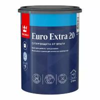 Краска для влажных помещений Tikkurila Euro Extra 20 база А, белая, полуматовая (0,9л)