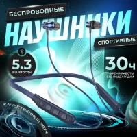 Наушники беспроводные спортивная гарнитура Hoco ES64, темно-синий цвет