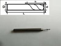 Спиральная двухзаходная сферическая (для 3D) SLQ3.1.4.5, d-1.0/ h-4.5/ D-3.175/ L-38. X series для чпу станка