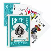 Игральные карты Bicycle Standard Rider Back Turquoise, бирюзовые