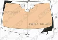 SAT SPG-AS40-15-L-CSSW LFW/W/X Стекло лобовое (Обогрев полный/ Одна камера/ Датчик дождя) Toyota RAV4 (XA40) 15-19