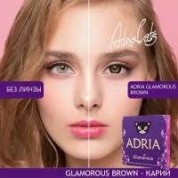 Контактные линзы цветные ADRIA, Adria Glamorous color, Квартальные, BROWN, -0,00 / 14,5 / 8,6 / 2 шт