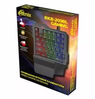 Клавиатура RITMIX RKB-209 BL Gaming, черная, USB, проводная, Многоцветная подсветка кнопок и символов, Количество клавиш: 35(1/2)