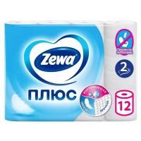 Туалетная бумага Zewa Плюс белая двухслойная 12 рул