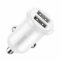 Автомобильная зарядка Baseus Grain Pro Car Charger (Dual USB 4.8A ) Белый CCALLP-02