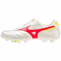 Бутсы Mizuno, размер 8.5, белый, красный