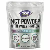 Now Foods, Sports, MCT Powder with Whey Protein, Unflavored, 1 lb (454 g)