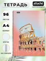 Attache SELECTION Бизнес-тетрадь Travel Italy A4, клетка, 96 л., 1 шт., розовый