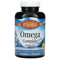 Carlson, Omega Complete Gems, Omega 3-6-9, Natural Lemon, 90 Soft Gels