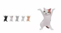 Декоративные фигурки-подставки танцующие кошки (комплект 5 разных окрасов)