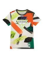 Футболка GUESS, размер 12 лет, оранжевый, зеленый