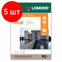 Фотобумага для струйной печати Lomond А3 90 г/м2 100 листов односторонняя матовая 0102011 (1)