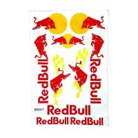 Мотонаклейки мото стикеры наклейки Red Bull 19х28 см на мотоцикл скутер мопед квадроцикл для мотоциклиста