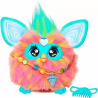 Интерактивная плюшевая игрушка Hasbro Furby Ферби коралловый с управлением голосом, танцующая, обучаемая, музыкальная