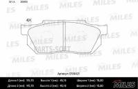 Колодки тормозные HONDA CIVIC/CRX/PRELUDE 83-95 передние б/датчика SemiMetallic MILES E100421