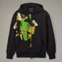 Худи Y-3 ADIDAS Placed graphic full-zip hoodie