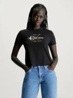 Женская футболка CALVIN KLEIN JEANS, Цвет: черный, Размер: S