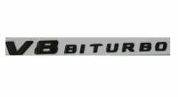 Эмблема на крыло V8 biturbo образец 2017+ черный глянец 1 шт