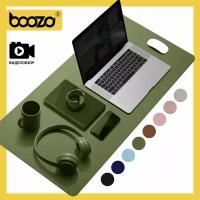 Коврик для мышки большой BOOZO Desk mate s, кожаный коврик для мыши, коврик для мышки компьютерный, зеленый