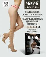 Колготки MiNiMi Ideale, 40 den, утягивающие, с шортиками, с ластовицей, полуматовые, размер 3, бежевый