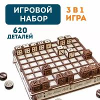 Конструктор деревянный 3D EWA Gameset Игровой набор