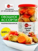 Овощное ассорти, маринованные Mixed Pickles Tamtoss KARISIK 680 грамм, Нетто 380гр