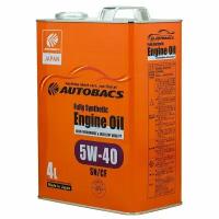 Масло моторное Autobacs Engine Oil 5w40 синтетическое, SN/CF/GF-5, универсальное, 4л, арт. A01508404