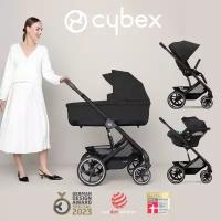 Коляска 3 в 1 Cybex Balios S Lux BLK Moon Black с дождевиком