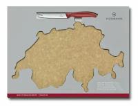 Набор Victorinox Swiss Map: нож для овощей и сыра 11 см + разделочная доска Epicurean, 6.7191. CH