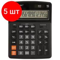 Калькулятор настольный Brauberg Extra-16-BK (206x155 мм) 16 раз. двойное пит. черный 250475 (1)