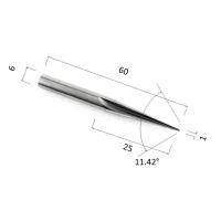 Фреза прямая двухзаходная конусная сферическая DJTOL N2ZXJQ6251060 для станка ЧПУ