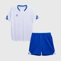 Форма футбольная KELME Short sleeve football UNI, белая с синим, размер L