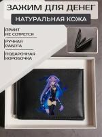 Зажим для денег Russian.Handmade из натуральной кожи Аниме Anime Манга