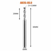 Dreanique длинная двухзаходная фреза по алюминию для чпу (5х20х75х6 Z2) AU2EL-D5.0-H6 39717
