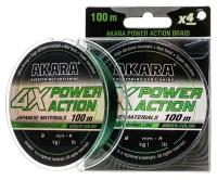 Леска плет. Akara Power Action X4 green 0.20 100м