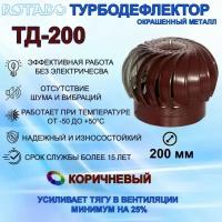 Турбодефлектор ТД-200 ROTADO, окрашенный металл коричневый