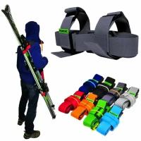 Стяжка для лыж и палок, связки для лыж, липучки, 115 см, Nordic Skistrap Optim серый