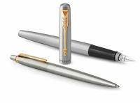 PARKER набор перьевая и шариковая ручки Jotter Core, M, 2093257, синий цвет чернил, 2 шт